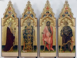 Quaratesi Polyptych, Saint Mary Magdalene, Bari Aziz Nikolaos, Vaftizci Yahya ve Aziz George