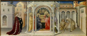Tapınakta Sunum Ahşap Tablo, Gentile da Fabriano (1370-1427) 1423 Güneş. 0,26x0,66 m by Gentile da Fabriano
