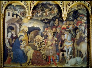 Gentile da Fabriano (1370-1427) 1423. Güneş. 3x2,8 m Floransa, Uffizi galerisi. by Gentile da Fabriano