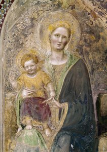 Bakire ve Çocuk Detayı (Fresco by Gentile da Fabriano