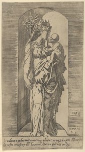Bir Nişte Bakire ve Çocuk, 1543. by Geoffroy Dumoûtier
