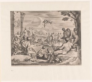 bakkanal Bacchanalia (nesne üzerindeki başlık) by Georg Andreas Wolfgang