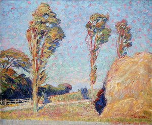 Rüzgarda Kavak (tuval üzerine yağlı boya) by Georg Burmester