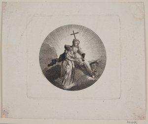 İnanç ve Minerva ile Vinyet by Georg Christian Schule