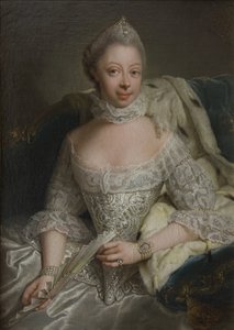 Mecklenburg-Strelitz Prensesi Charlotte, İngiltere Kraliçesi - Mecklenburg-Strelitz Prensesi Charlotte (1744-1818), Büyük Britanya Kraliçesi, Matthieu, Georg David (1737-1778) tarafından. tuval üzerine yağlıboya