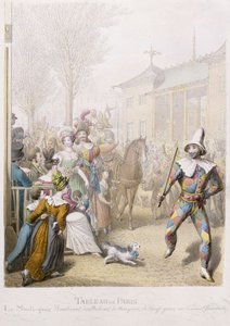 Mardi-Gras, Boulevard des Italiens, 1831 (kağıt üzerinde wc) by Georg Emanuel Opitz