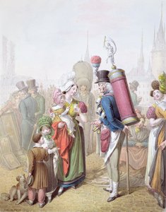 Pont Notre-Dame, c.1810 (kağıt üzerinde wc) by Georg Emanuel Opitz