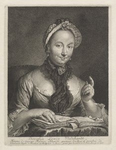 Dorothée Louise Viedebandt (Sanatçının Karısı) by Georg Friedrich Schmidt