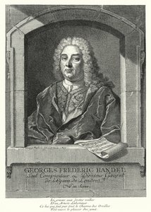 George Frideric Handel, Alman Barok bestecisi (gravür)