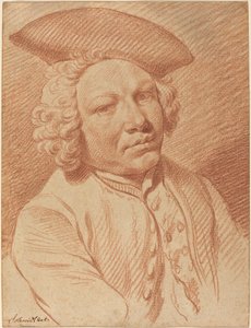 Tricorn Şapkalı Bir Adamın Portresi by Georg Friedrich Schmidt