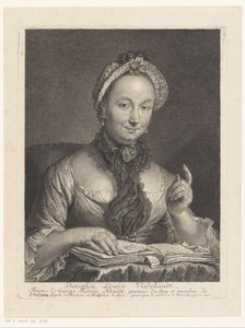 Dorothée Louise Viedebandt'ın portresi, ressam Georg Friedrich Schmidt'in eşi Dorothée Louise Viedebandt, Femme de George Frederic Schmidt (nesne üzerindeki başlık)