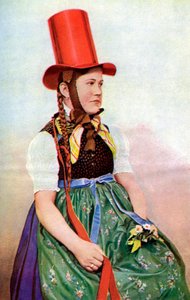Pazar elbisesi içinde bir orman kızı, 1922. by Georg Haeckel