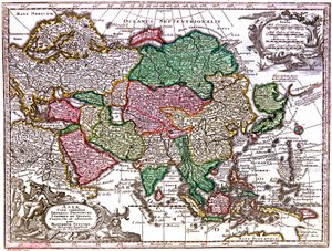 Asya Haritası by Georg Matthäus Seutter