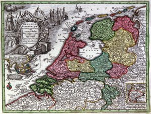 Hollanda Haritası by Georg Matthäus Seutter