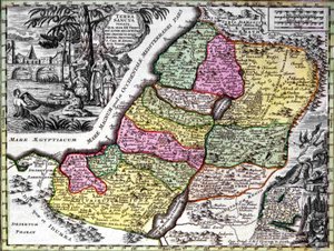 Kutsal Topraklar (Filistin) by Georg Matthäus Seutter