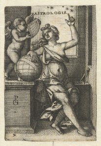 Astronomi Astroloji (nesne üzerindeki başlık) Yedi Liberal Sanatlar (dizi başlığı) by Georg Pencz