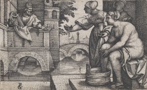 David ve Bathsheba. by Georg Pencz
