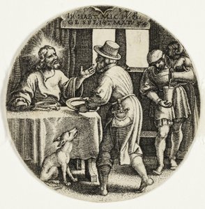 Yedi Merhamet Yasasından Açları Beslemek by Georg Pencz