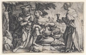 Lût ve Kızları. by Georg Pencz