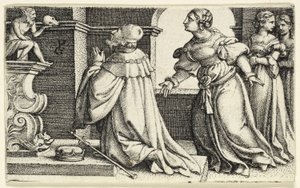 İdol Moloch'a Tapınan Süleyman by Georg Pencz