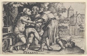 Susanna ve Yaşlılar. by Georg Pencz