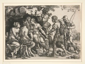 Thetis ve Chiron by Georg Pencz