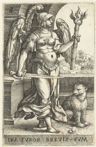 gazap (Ira) Ira fvor brevis svm (nesnedeki başlık) Yedi Ölümcül Günah (dizi başlığı) by Georg Pencz