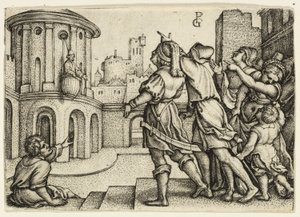 Sepette Asılı Sihirbaz Virgil by Georg Pencz