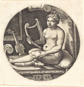 Arplı kadın by Georg Pencz