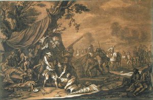 Savaştan Sonra Yaralıların Nakli by Georg Philipp I (after) Rugendas