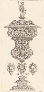 Romalı bir asker tarafından örtülen kapaklı kadeh by Georg Wechter I