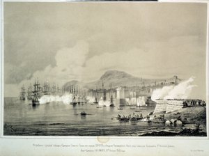 30 Kasım 1853 Sinop Savaşı (litografi)