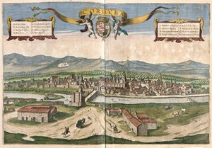 Fontainebleau, Fransa (gravür by Georg Braun and Hogenberg Franz