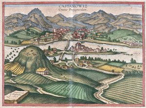 Kostajnica, Hırvatistan (gravür by Georg Braun and Hogenberg Franz