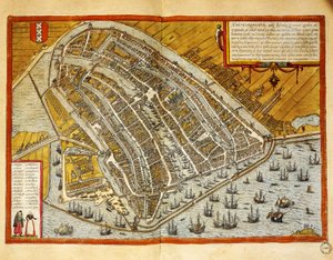 Hollanda, Georg Braun (1541-1622) ve Franz Hogenberg (1535-1590), gravür tarafından Civitates Orbis Terrarum