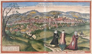 Cluj-Napoca, Romanya (gravür by Georg Braun and Hogenberg Franz