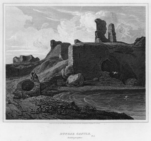 Dunbar Kalesi, Haddingtonshire (gravür)
