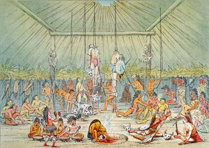 Mandan töreni (renkli lito)