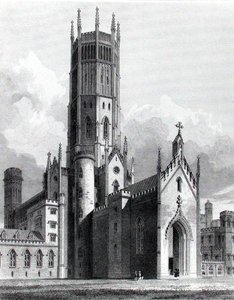 Kuzeybatıdan Fonthill Manastırı, John Britton tarafından 