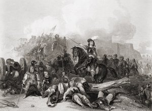 Bristol Fırtınası, 26 Temmuz 1643, J.C. Varrall tarafından gravür (gravür)
