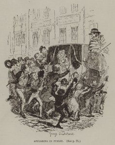 Halkın İçinde Görünmek (gravür) by George (after) Cruikshank