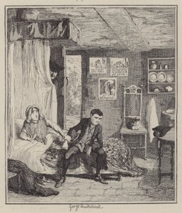 Jack Sheppard için çizim (gravür) by George (after) Cruikshank