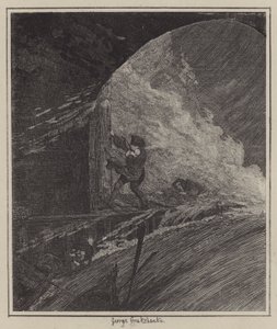 Jack Sheppard için çizim (gravür) by George (after) Cruikshank