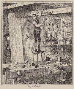 Jack Sheppard için çizim (gravür) by George (after) Cruikshank