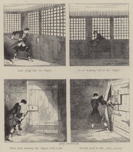 Jack Sheppard için çizim (gravür) by George (after) Cruikshank