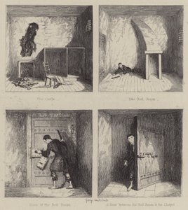 Jack Sheppard için çizim (gravür) by George (after) Cruikshank