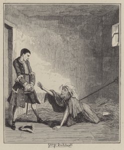Jack Sheppard için çizim (gravür) by George (after) Cruikshank