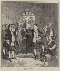 Jack Sheppard için çizim (gravür) by George (after) Cruikshank