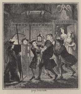 Jack Sheppard için çizim (gravür) by George (after) Cruikshank