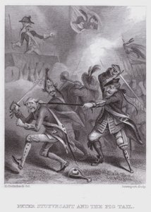 Peter Stuyvesant ve domuz kuyruğu (gravür)